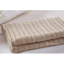 High Quality 100% Knit Cable Knit Blanket (B14106)